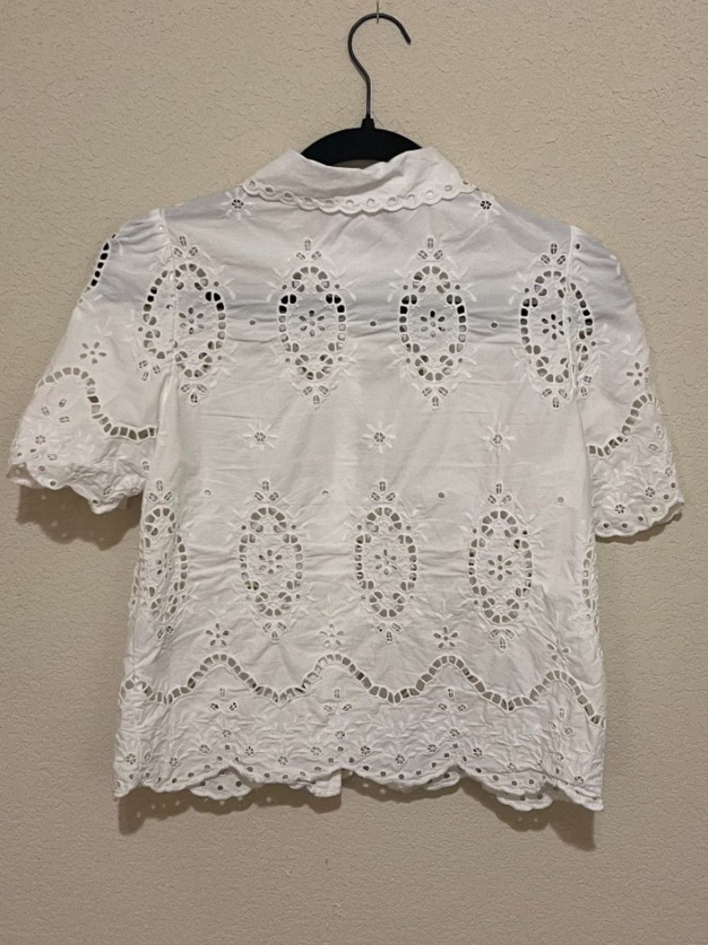 Sezane Eyelet Blouse in Ecru - Picture 4 of 5